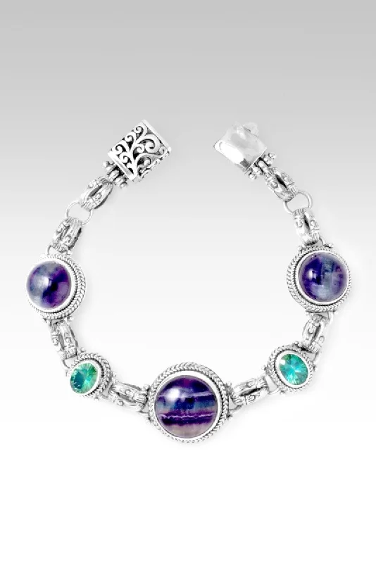 Lily motif bangles-Incredible Strength Bracelet™ in Rainbow Fluorite