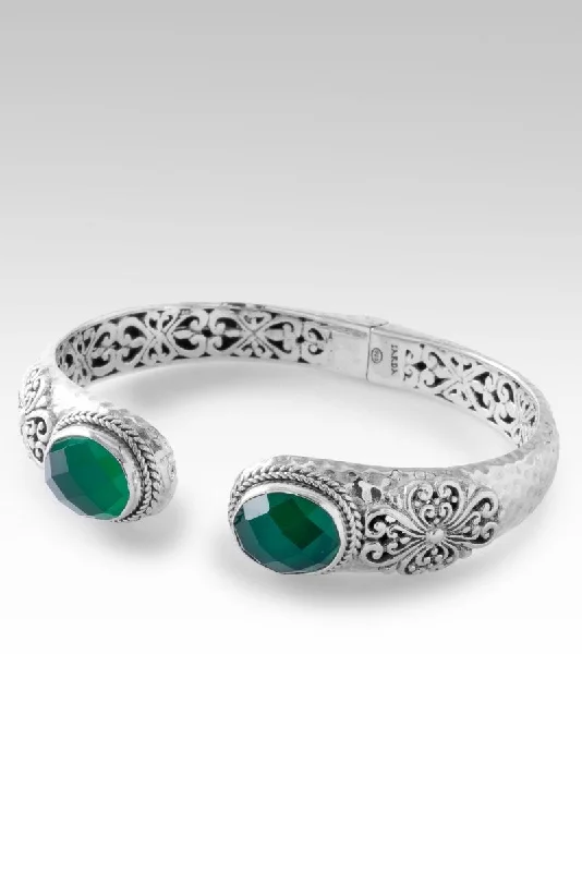 Smooth form bangles-Sweet to the Soul Tip-to-Tip Bracelet™ in Green Onyx