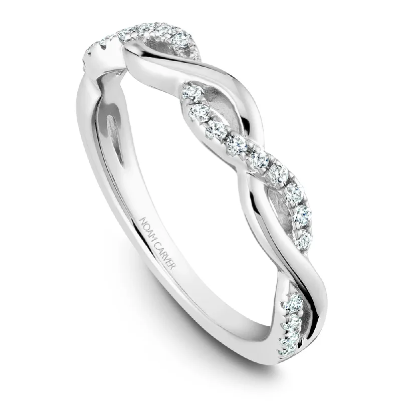 Thick band engagement rings-Noam Carver Stackable Collection 0.21cttw. Diamond Fashion Ring STB21-2