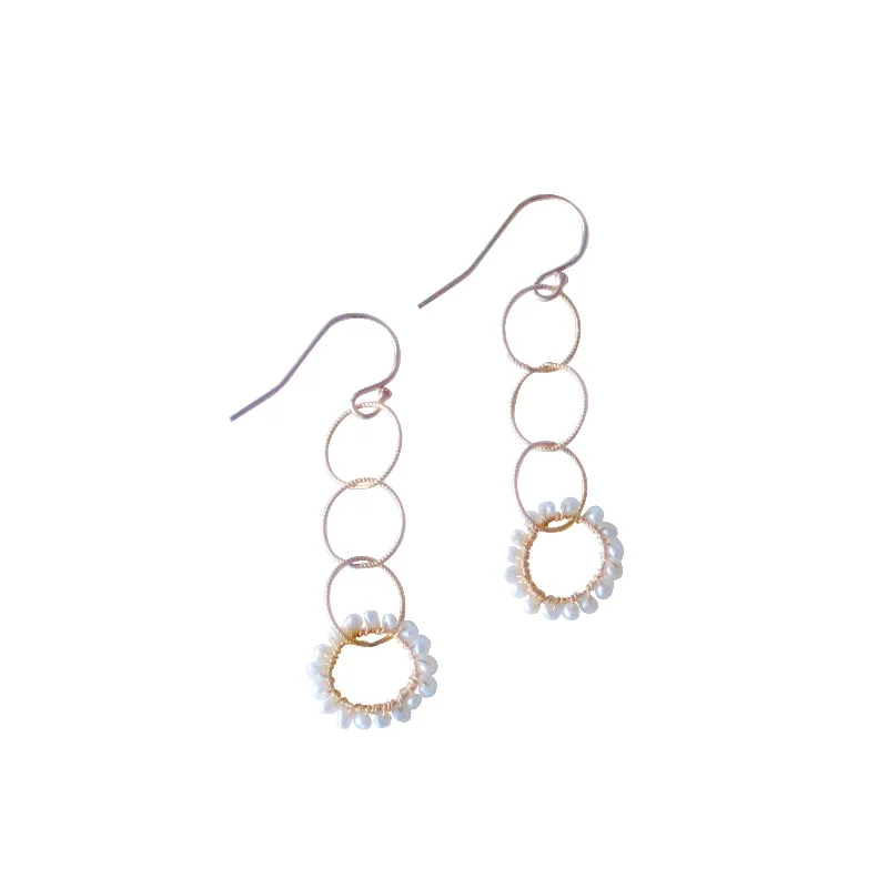 Java tile earrings-Rosanna Earrings - Pearl