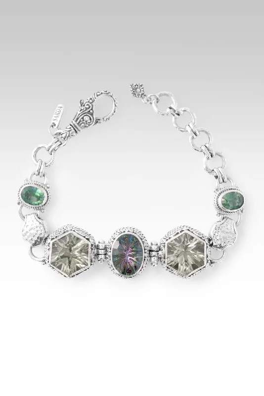 Thick chain bangles-Sing for Joy Bracelet™ in Chrome Chameleon™ Mystic Quartz