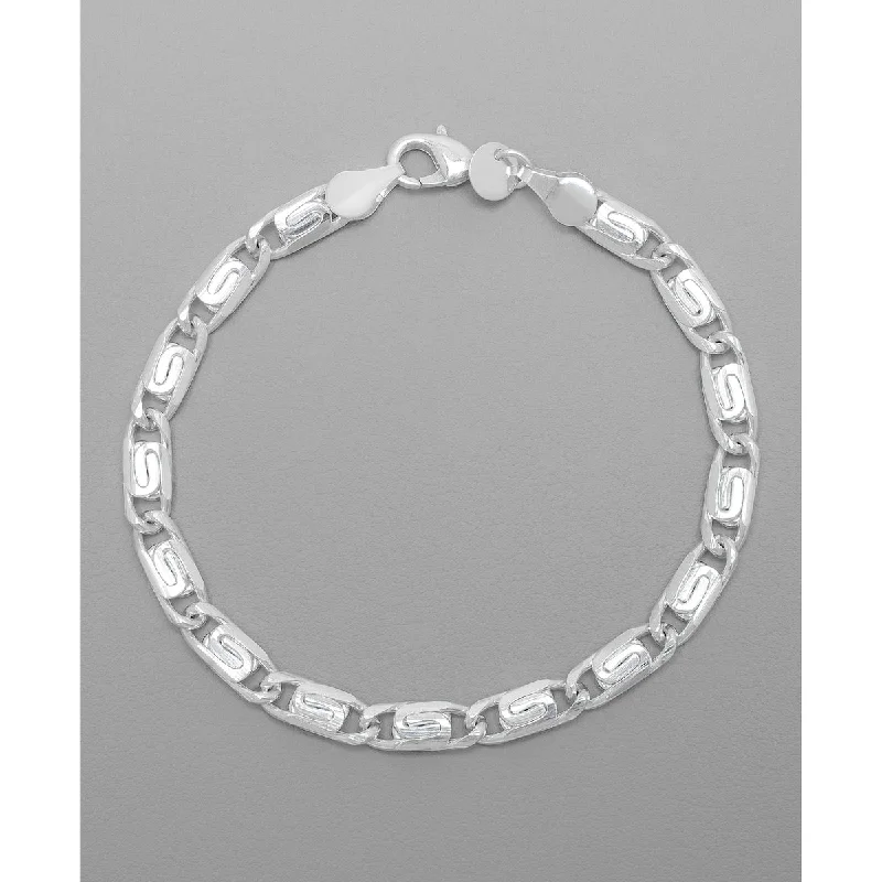 Topaz stone bangles-Victoria Townsend Silver Plated Figaro Link Chain Bracelet