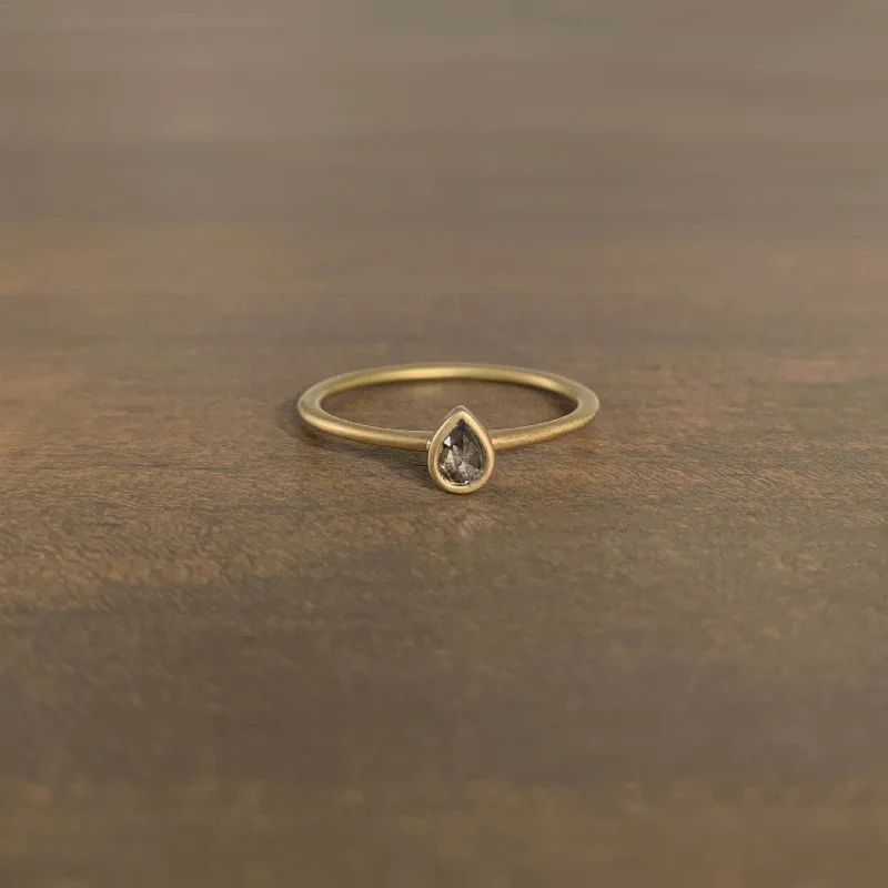 Teardrop Diamond Stacker Ring