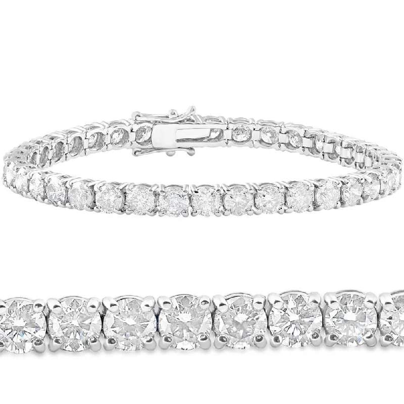 Dove motif bangles-13 ct Diamond Tennis Bracelet 14k White Gold 7"