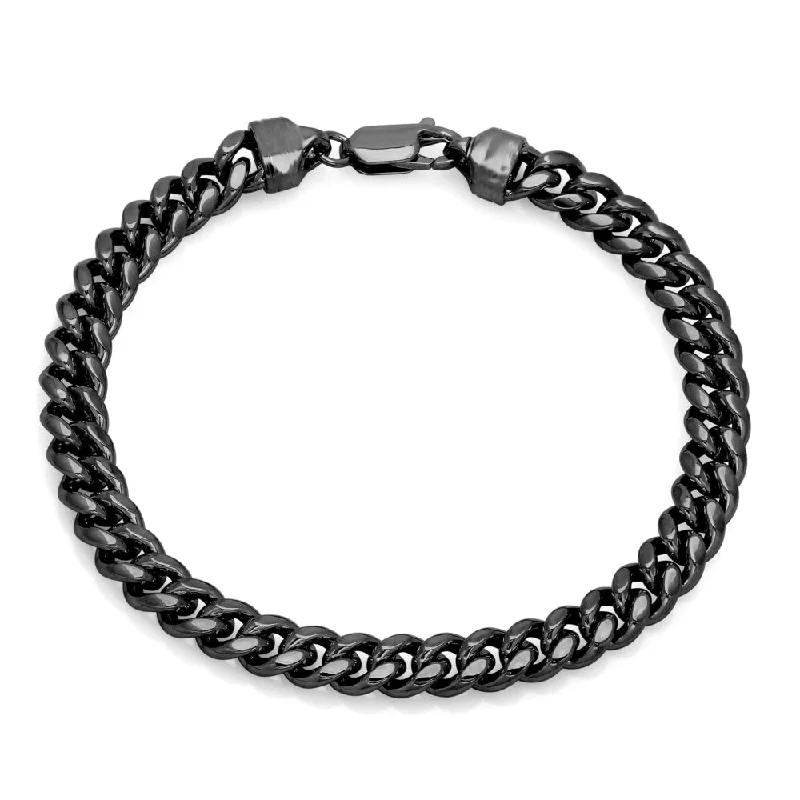 Heavy gem bangles-Sterling Essentials Silver 5 mm Miami Cuban Link Bracelet ( 7 Inch )