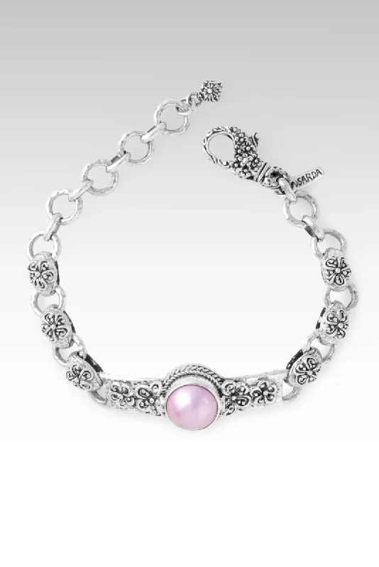 Heavy stone bangles-Garden Grace Bracelet™ in Pink Mabe Pearl