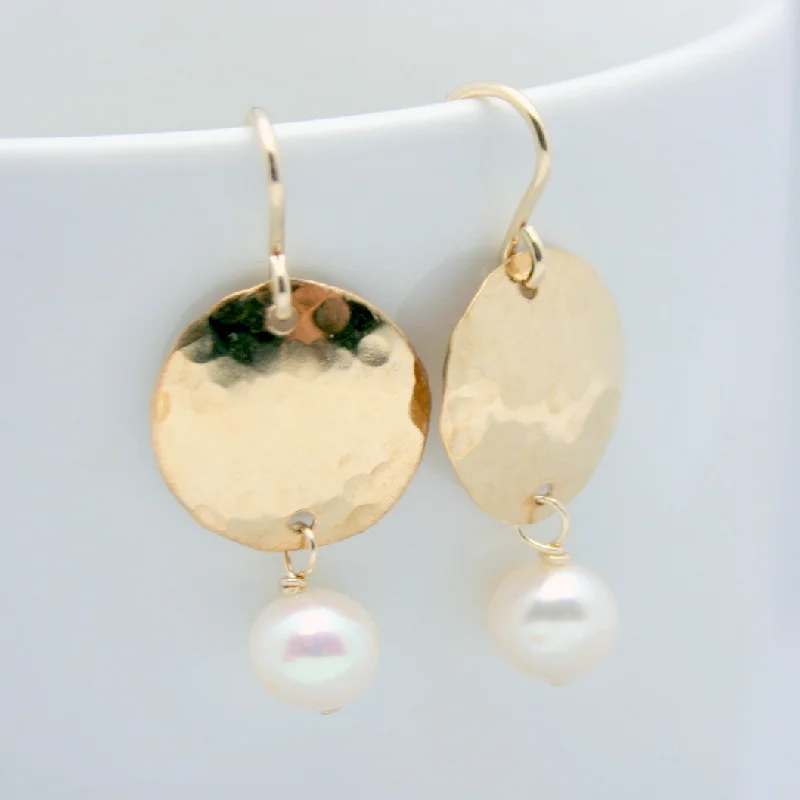 Polished art earrings-Emma - Gold