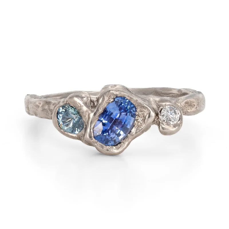 Woven cord engagement rings-Adakite East Sapphire Ring